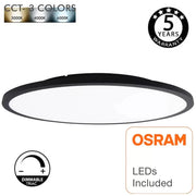 40W Dimmable OSLO LED Ceiling Light in Black 3 CCT - Ceiling Light Fixtures - Downlights