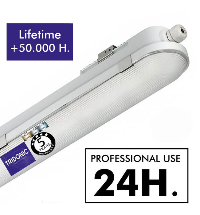 40W-23W LED Tri-Proof LED Batten with TRIDONIC driver CCT 120cm