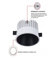 40W LED Downlight Round Philips CertaDrive UGR13 IP65 CCT - LED Downlight