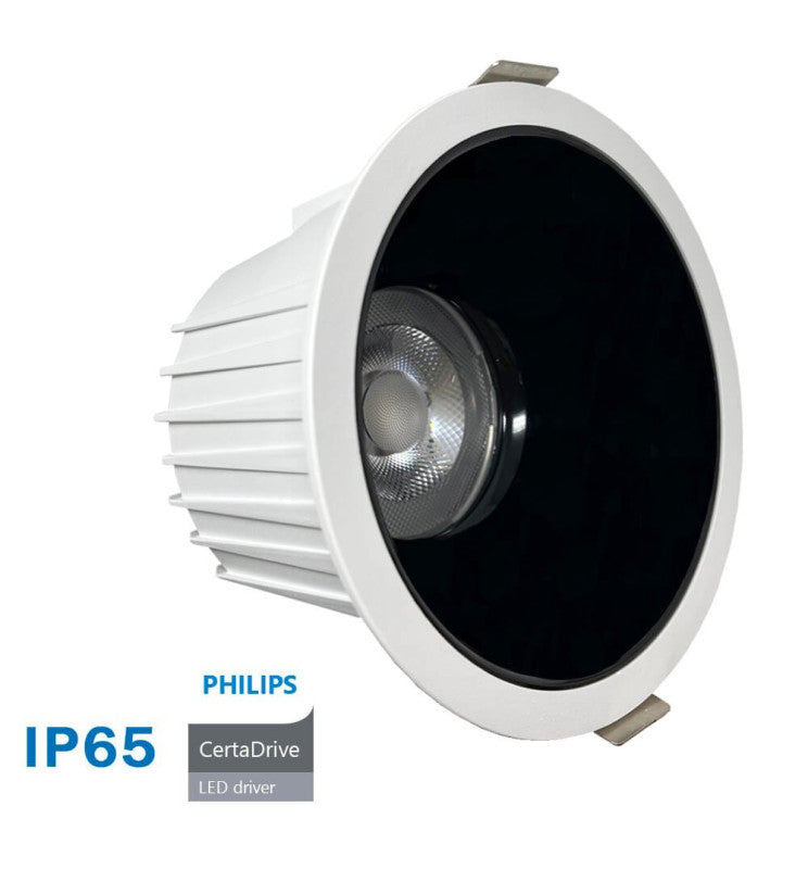 40W LED Downlight Round Philips CertaDrive UGR13 IP65 CCT - LED Downlight