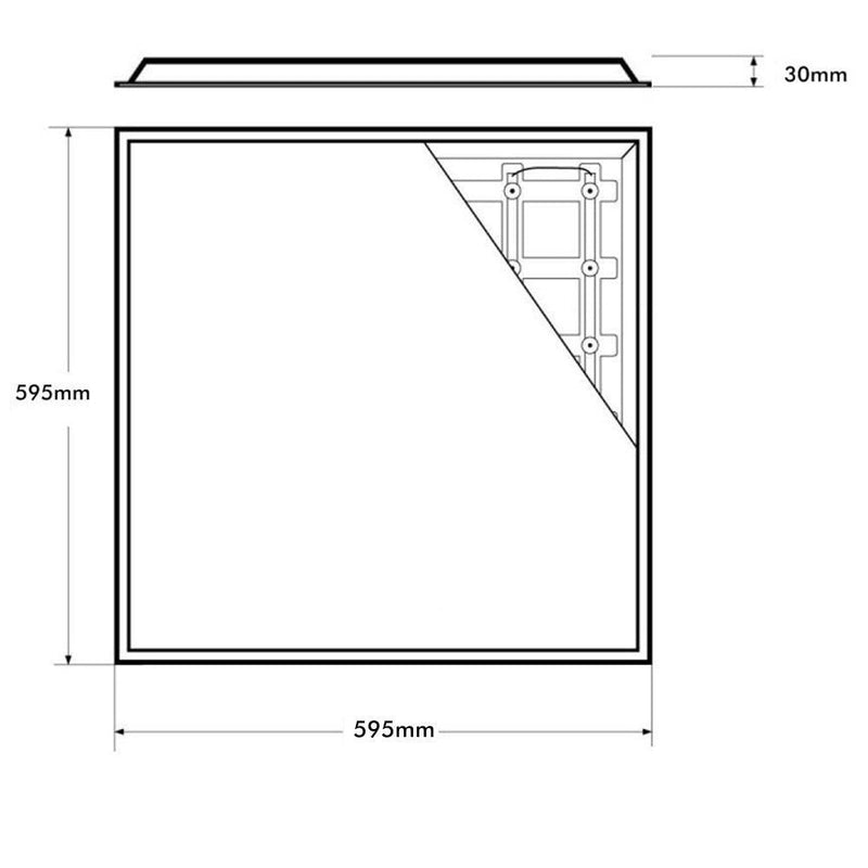 40W LED Panel 60x60cm 4380Lm UGR19 Philips Driver 8 Pack