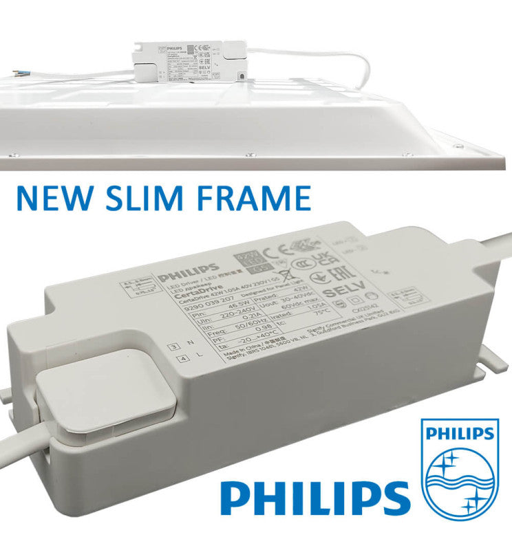 40W LED Panel 60x60cm 4000Lm with SLIM FRAME & Philips Driver 5-year Warranty 10 PACK