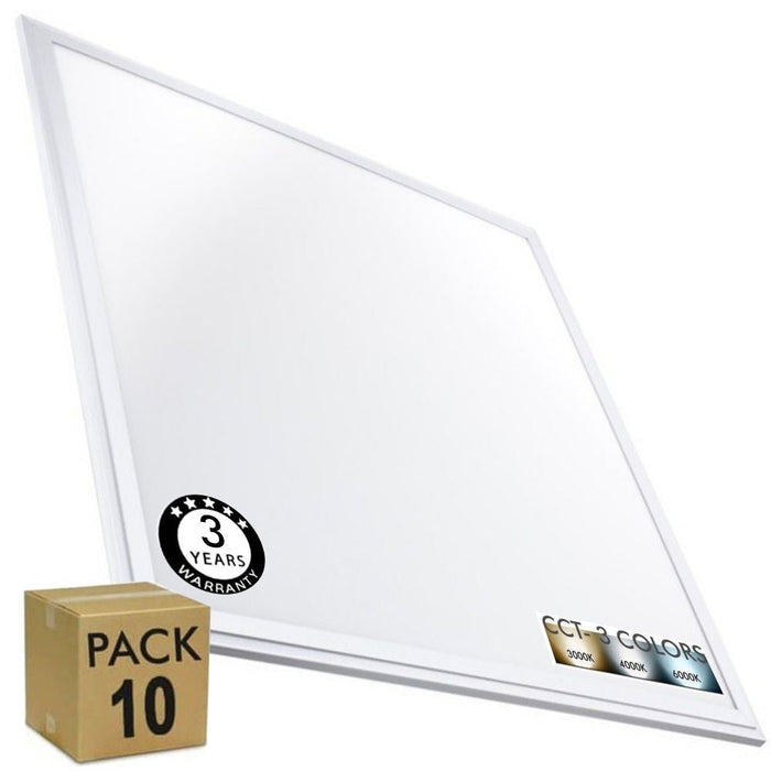 40W LED Panel 595x595mm IP40 CCT Pack of 10 - LED Panel