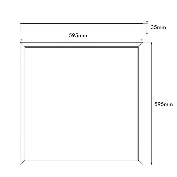 40W LED Panel 595x595mm IP40 CCT Pack of 10 - LED Panel