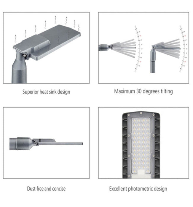 100W LED Streetlight HALLEY with BRIDGELUX Chips and Photoelectric Sensor