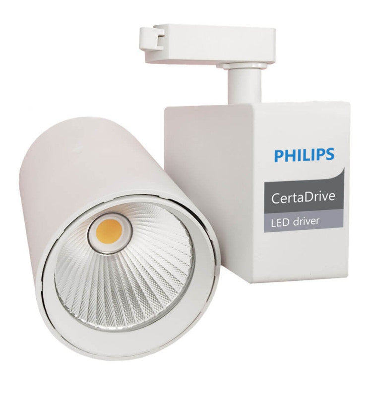 40W Single Phase MADRID LED Track Light White - Track Lighting Fixtures - Track Lighting