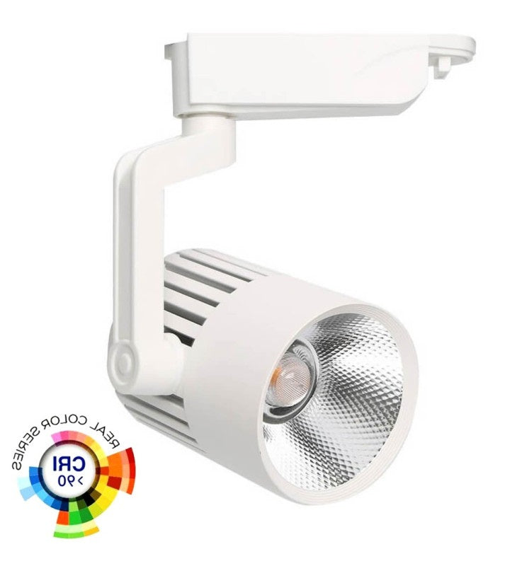 40W Single Phase PISA LED Track Light in White 4000K - Track Lighting - Track Lighting