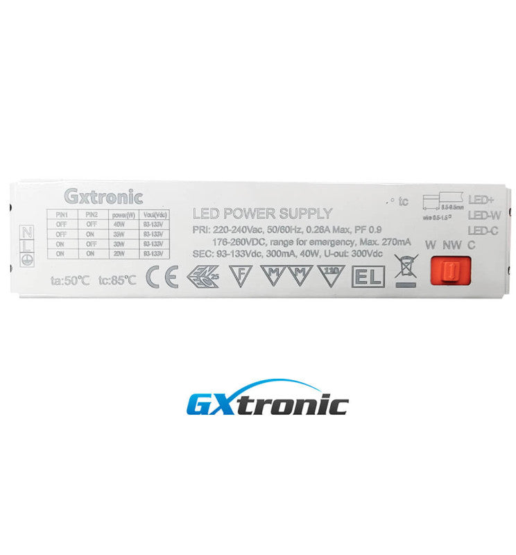 40W to 20W Tri-Proof LED Batten 120cm with GXtronic Driver and OSRAM Chip 3CCT IP66 - Ceiling Light Fixtures - Battens