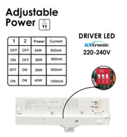 40W to 26W 3 Phase NEW MAYA LED Track Light White 3 CCT - Track Lighting - Track Lighting