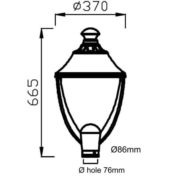 40W VALLEY LED Street light with PHILIPS Diode 4000K - LED Streetlight - Ledex Lighting UK