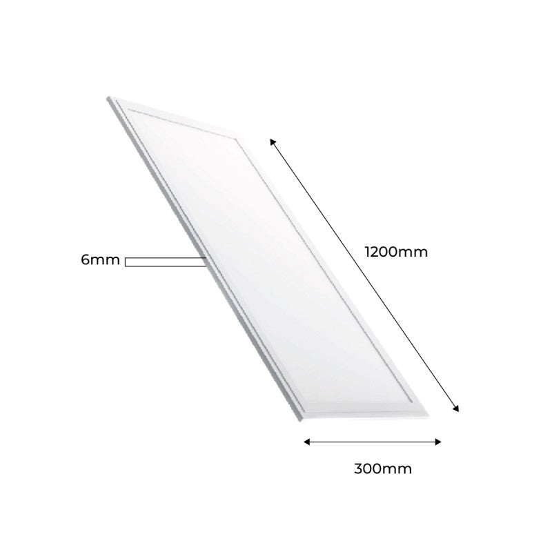 44W LED Panel 120X30cm Slim Philips Driver UGR19 IP40 4000K - Ceiling Light Fixtures - Panels