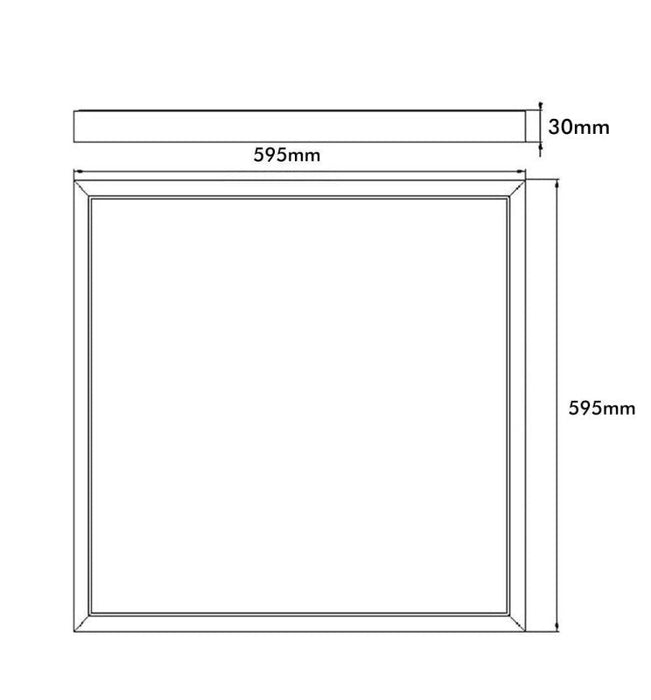 48W to 24W Multy - Watt LED Panel 60x60 5700K pack of 10 - Square