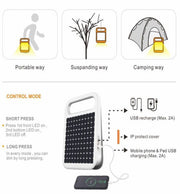 4W Portable 2 Way Solar LED Floodlight and Power Bank - STANDARD 20-30 working days - Solar LED light