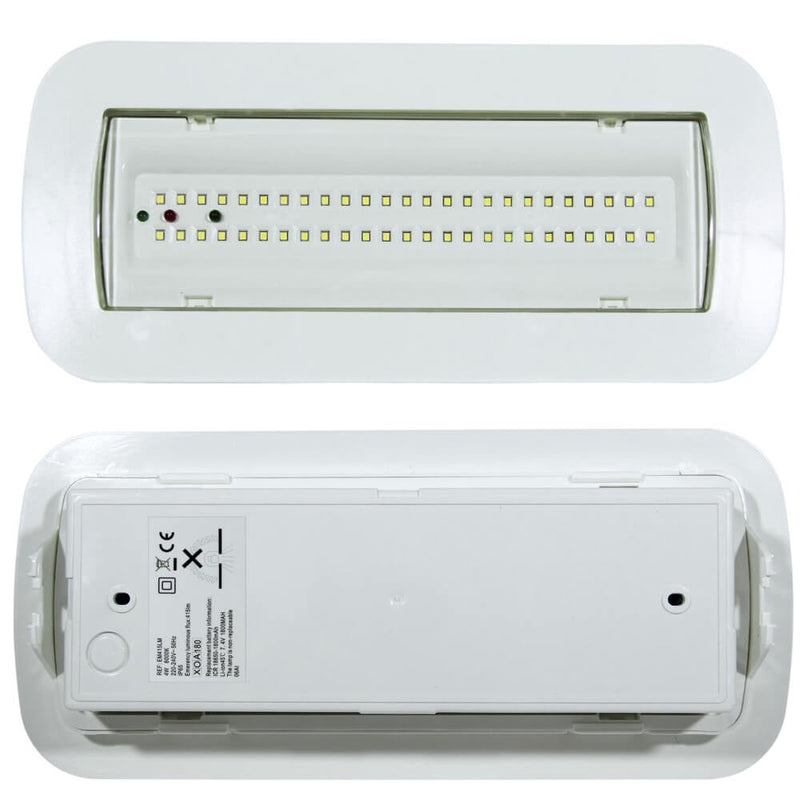 4W LED Emergency Light with Ceiling Kit and Permanent Option IP65 6000K - Emergency Lighting - Emergency Lighting