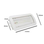 4W LED Emergency Light with Ceiling Kit and Permanent Option IP65 6000K - Emergency Lighting - Emergency Lighting