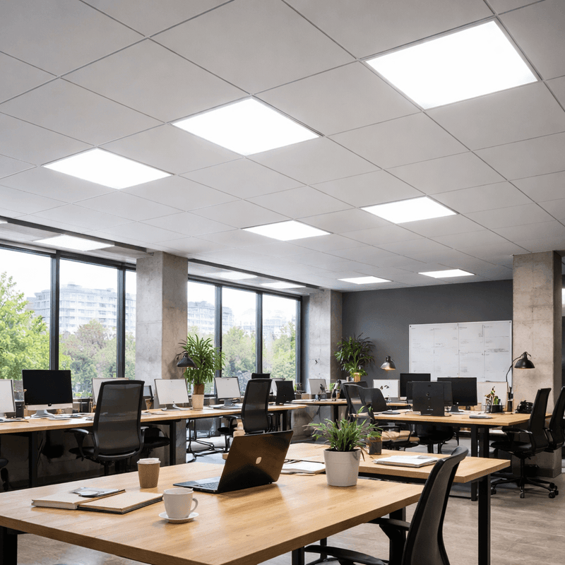 50W-42W-36W-30W Power Adjustable LED Panel 60x60 145lm/W UGR<19 5700K 2Pack