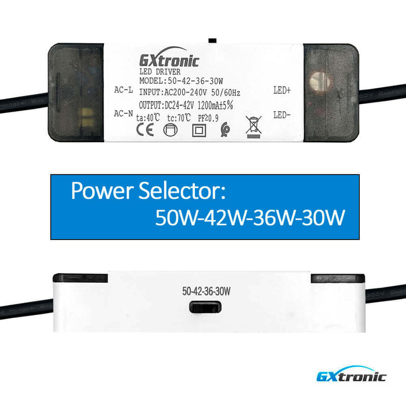 50W-42W-36W-30W Power Adjustable LED Panel 60x60 145lm/W UGR<19 5700K 2Pack
