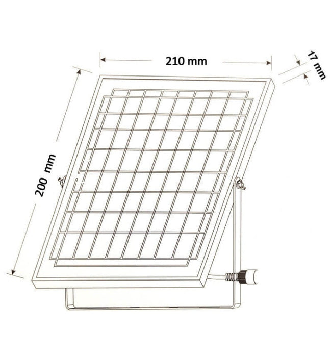 50W ORION Solar LED Floodlight with charge indicator 5000K - light