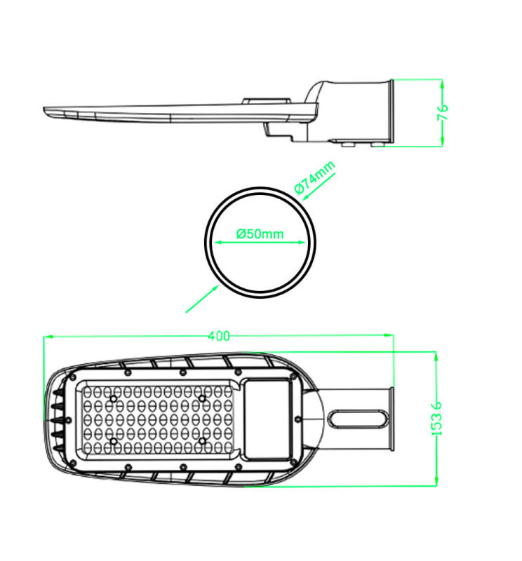 50W AVANT Street Lights with OSRAM Chip 5000K - Night Lights & Ambient Lighting - Street Lights