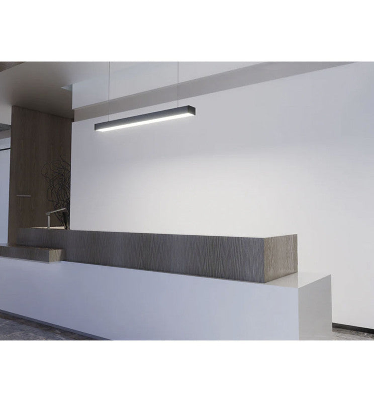 50W Black Linkable Linear POLARIS LED Pendant Light 150cm 3 CCT - Ceiling Light Fixtures - Linear Lights