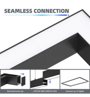 50W Black Linkable Linear POLARIS LED Pendant Light 150cm 3 CCT - Ceiling Light Fixtures - Linear Lights