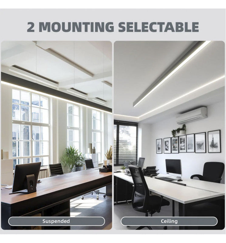 50W Black Linkable Linear POLARIS LED Pendant Light 150cm 3 CCT - Ceiling Light Fixtures - Linear Lights