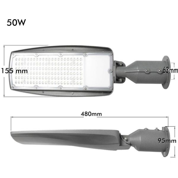 50W FRIGG Street Lights with PHILIPS Chip 5000K - Flood & Spot Lights - Street Lights