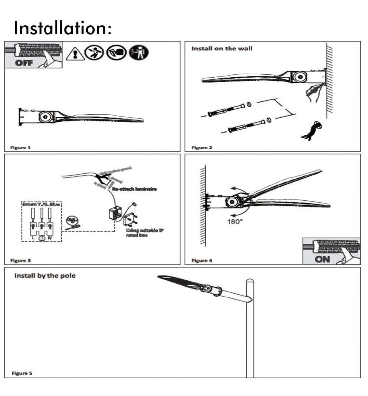 50W FRIGG Street Lights with PHILIPS Chip 5000K - Flood & Spot Lights - Street Lights