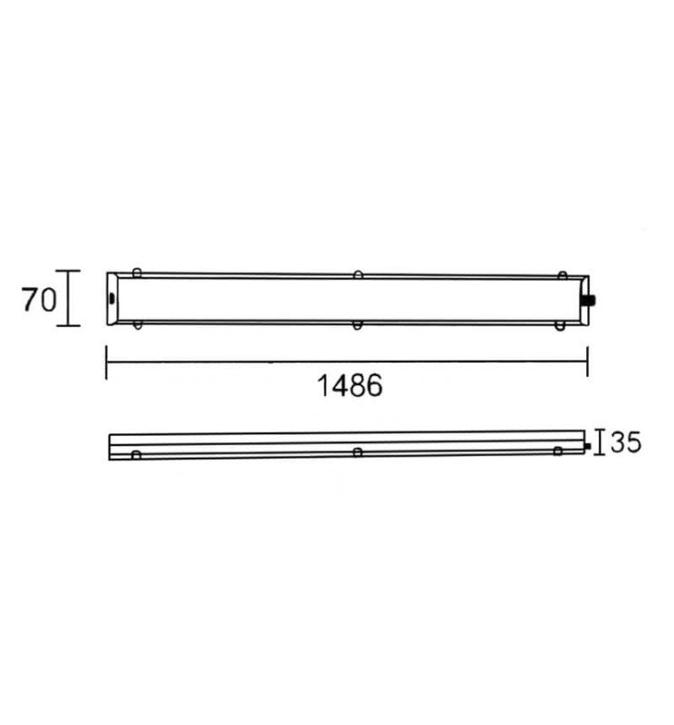 50W LED Batten Light 150cm for Custom Ceilings 5700K