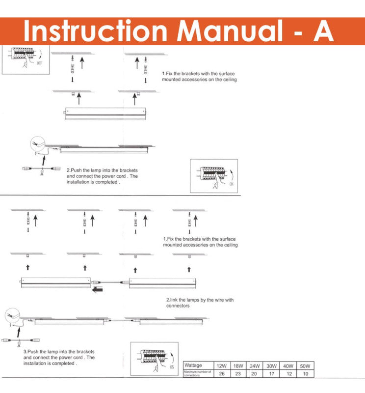 50W LED Batten Light 150cm for Custom Ceilings 5700K