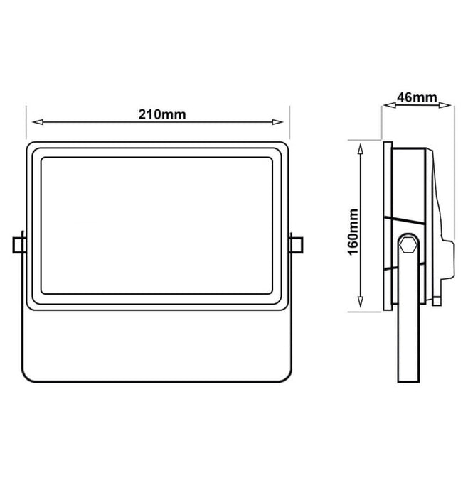 50W LED Floodlight NEW AVANT BLACK with CCT Selectable Color Temperature