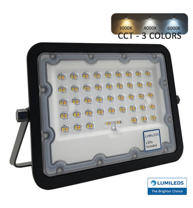 50W LED Floodlight NEW AVANT BLACK with CCT Selectable Color Temperature