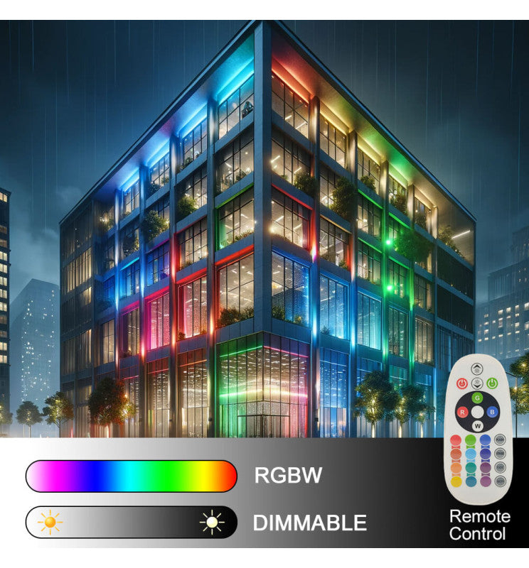 50W LED Floodlight with Remote Control IP65 RGBW - LED Floodlight