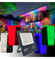 50W LED Floodlight with Remote Control IP65 RGBW - Flood & Spot Lights - Floodlights