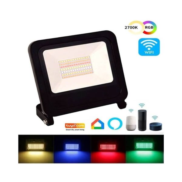 50W LED Smart Wi-Fi Floodlight - RGB - LED Floodlight - Ledex Lighting UK