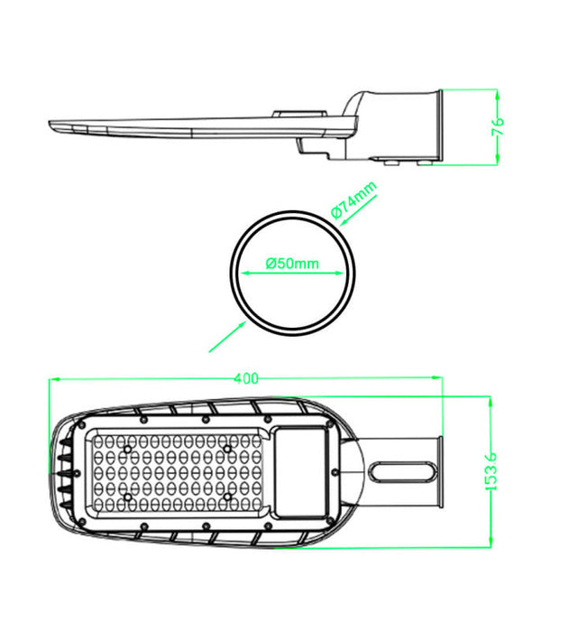 50W LED Streetlight AVANT with OSRAM Chips 5000K