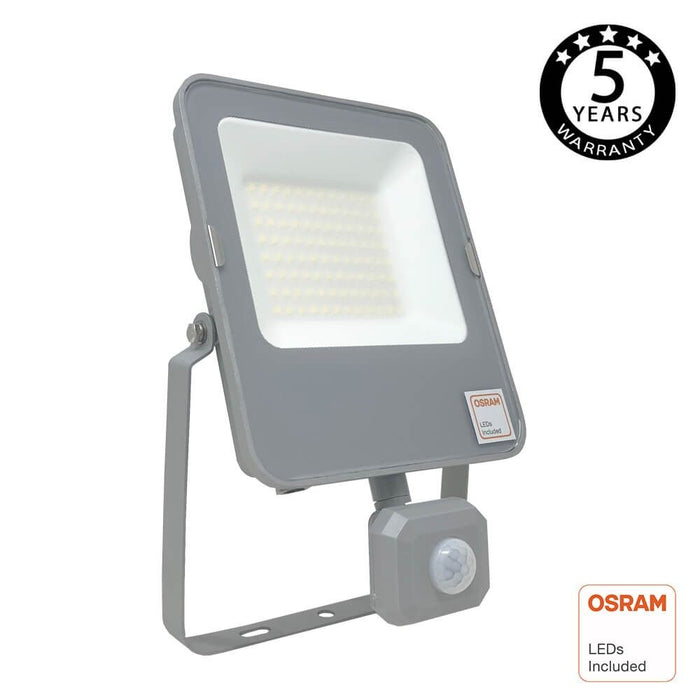 50W NEW EVOLUTION LED Floodlight with OSRAM Chip and PIR sensor 4000K - LED Floodlight - Ledex Lighting UK