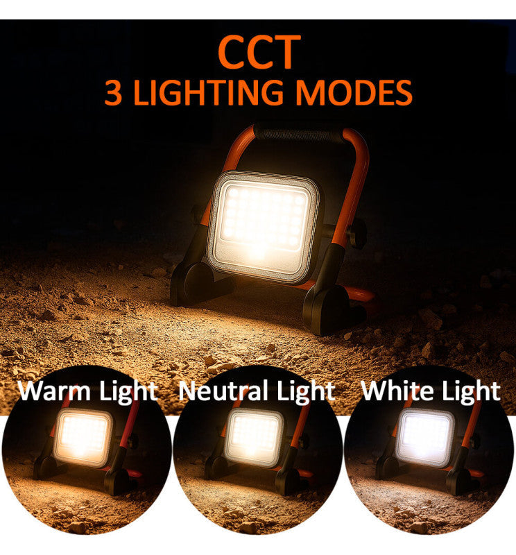 50W Portable Solar LED Floodlight - 3CCT - Lumileds Chip IP65 - Flood & Spot Lights - Solar Lighting
