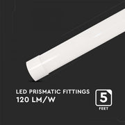 50W Prismatic LED Batten 1466mm IP20 120Lm/W 6500K - Lighting Fixtures - Battens