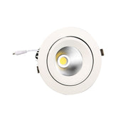 50W Round Adjustable Recessed LED Spotlight 4000K - Flood & Spot Lights - Downlights