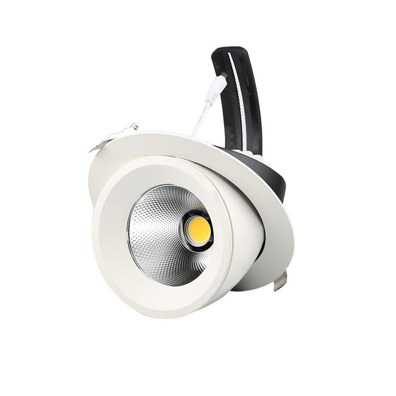 50W Round Adjustable Recessed LED Spotlight 4000K - Flood & Spot Lights - Downlights