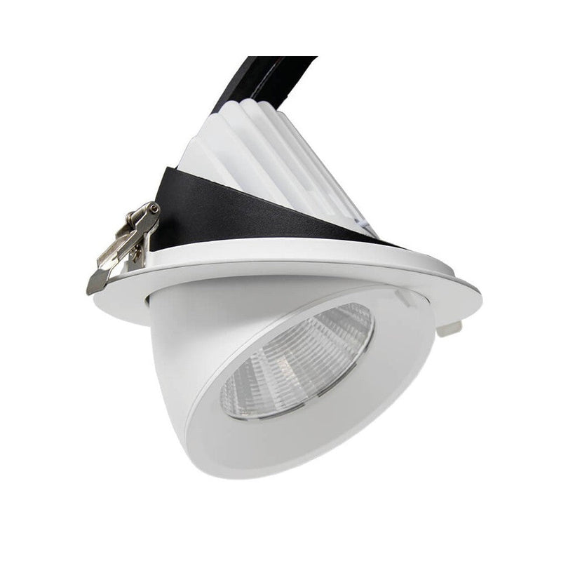 50W Round Adjustable Recessed LED Spotlight 4000K - Flood & Spot Lights - Downlights
