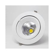50W Round Adjustable Recessed LED Spotlight 4000K - Flood & Spot Lights - Downlights
