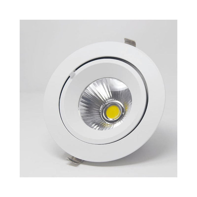 50W Round Adjustable Recessed LED Spotlight 4000K - Flood & Spot Lights - Downlights