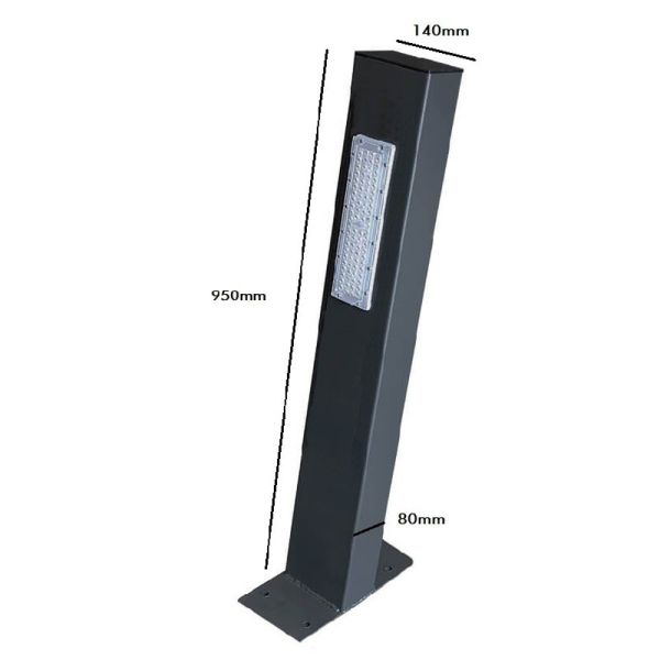 50W Wanda LED Bollard 4000K - Landscape Pathway Lighting - Bollard Lights