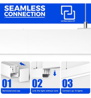 50W White Linkable Linear POLARIS LED Pendant Light 150cm 3 CCT - Ceiling Light Fixtures - Linear Lights