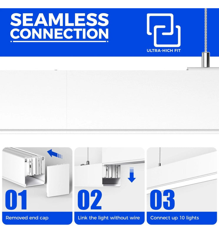 50W White Linkable Linear POLARIS LED Pendant Light 150cm 3 CCT - Ceiling Light Fixtures - Linear Lights