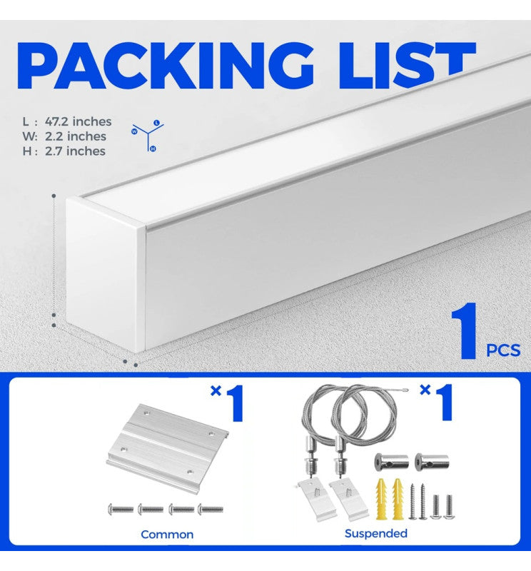 50W White Linkable Linear POLARIS LED Pendant Light 150cm 3 CCT - Ceiling Light Fixtures - Linear Lights