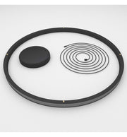 54W Circular SPACE VENUS LED Pendant Light in Black 90cm - Ceiling Light Fixtures - Linear Lights