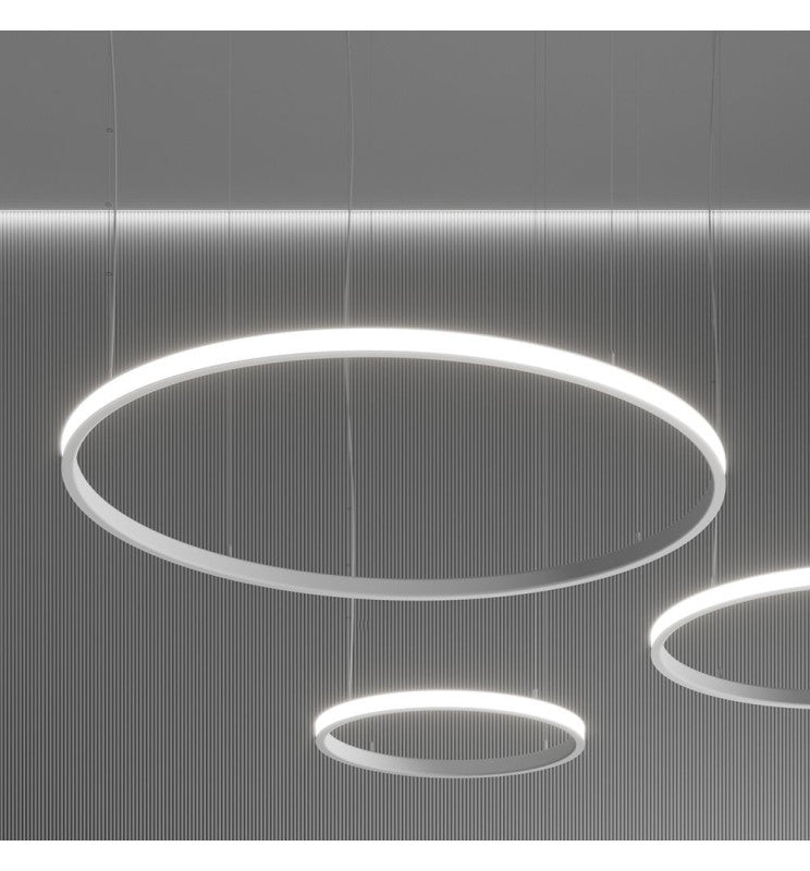 54W Circular SPACE VENUS LED Pendant Light in White 90cm - Ceiling Light Fixtures - Decorative Lighting